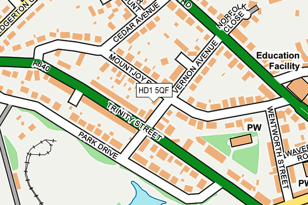 HD1 5QF map - OS OpenMap – Local (Ordnance Survey)