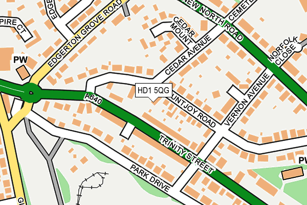 HD1 5QG map - OS OpenMap – Local (Ordnance Survey)