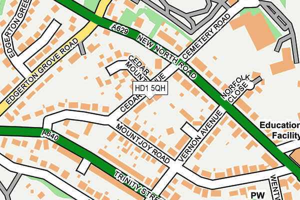 HD1 5QH map - OS OpenMap – Local (Ordnance Survey)
