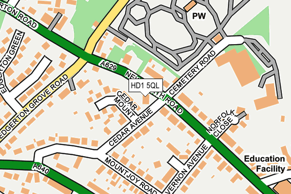 HD1 5QL map - OS OpenMap – Local (Ordnance Survey)
