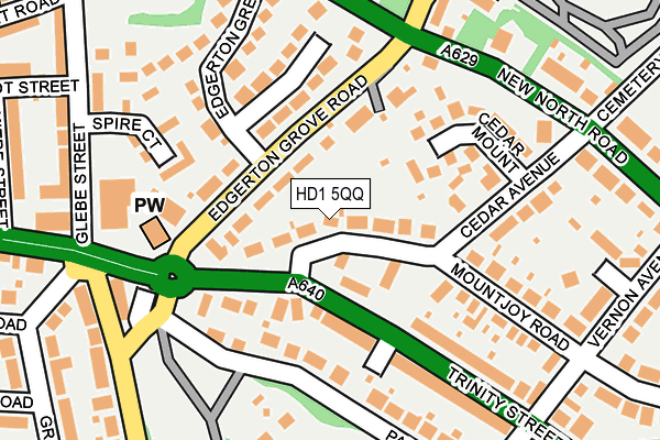HD1 5QQ map - OS OpenMap – Local (Ordnance Survey)
