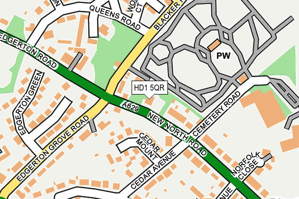 HD1 5QR map - OS OpenMap – Local (Ordnance Survey)