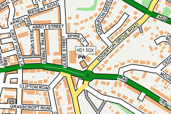 HD1 5QX map - OS OpenMap – Local (Ordnance Survey)
