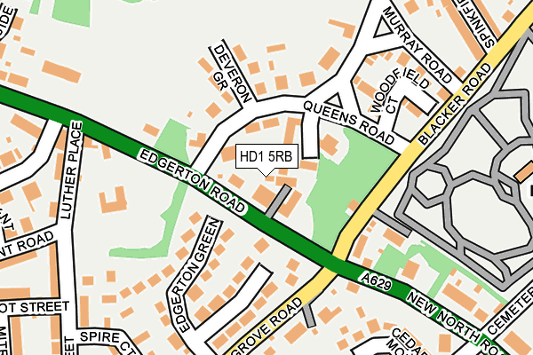 HD1 5RB map - OS OpenMap – Local (Ordnance Survey)
