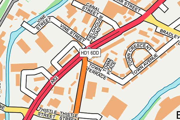 HD1 6DD map - OS OpenMap – Local (Ordnance Survey)