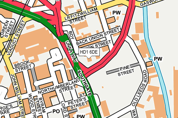 HD1 6DE map - OS OpenMap – Local (Ordnance Survey)