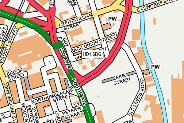 HD1 6DG map - OS OpenMap – Local (Ordnance Survey)