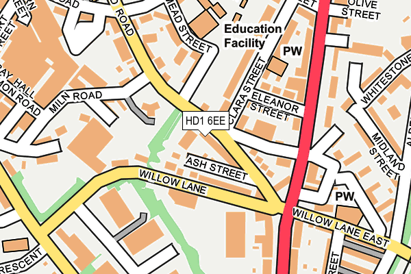 HD1 6EE map - OS OpenMap – Local (Ordnance Survey)