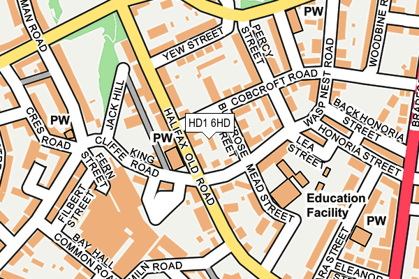 HD1 6HD map - OS OpenMap – Local (Ordnance Survey)
