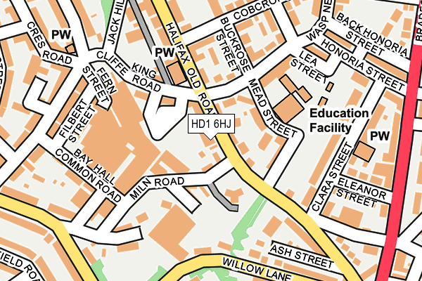 HD1 6HJ map - OS OpenMap – Local (Ordnance Survey)