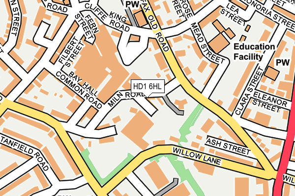 HD1 6HL map - OS OpenMap – Local (Ordnance Survey)