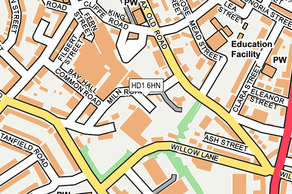 HD1 6HN map - OS OpenMap – Local (Ordnance Survey)