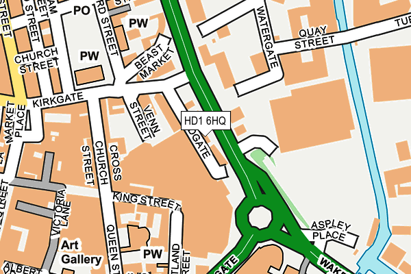 HD1 6HQ map - OS OpenMap – Local (Ordnance Survey)