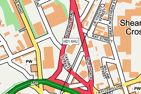 HD1 6HU map - OS OpenMap – Local (Ordnance Survey)
