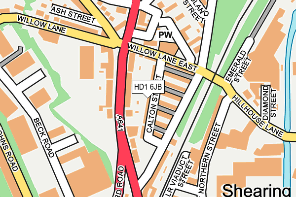 HD1 6JB map - OS OpenMap – Local (Ordnance Survey)