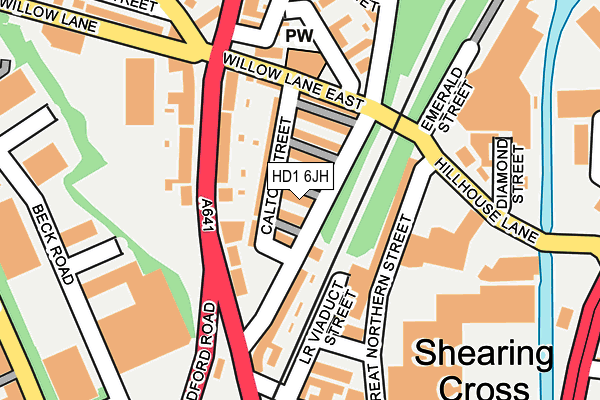 HD1 6JH map - OS OpenMap – Local (Ordnance Survey)