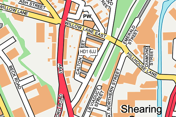 HD1 6JJ map - OS OpenMap – Local (Ordnance Survey)