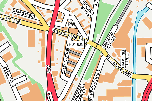 HD1 6JN map - OS OpenMap – Local (Ordnance Survey)