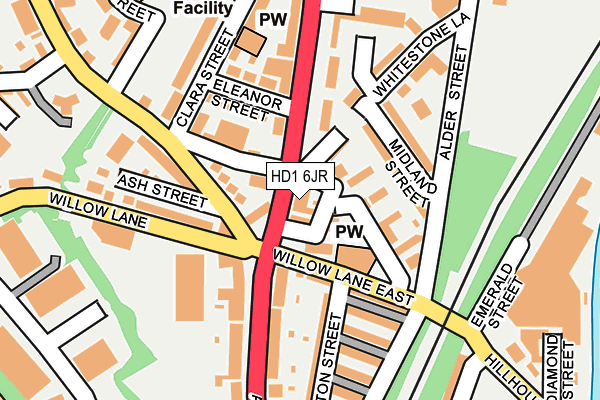 HD1 6JR map - OS OpenMap – Local (Ordnance Survey)