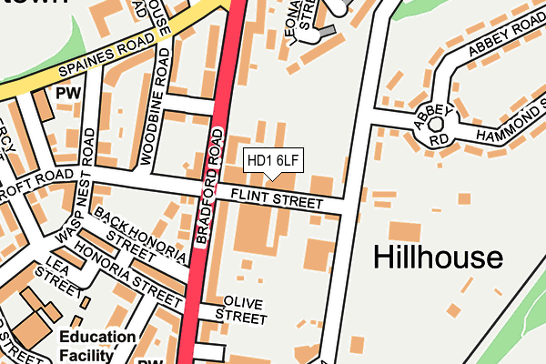 HD1 6LF map - OS OpenMap – Local (Ordnance Survey)