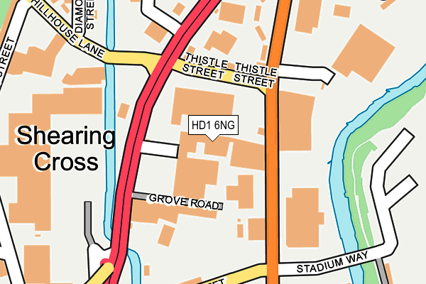 HD1 6NG map - OS OpenMap – Local (Ordnance Survey)