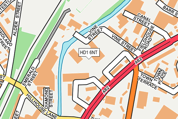 HD1 6NT map - OS OpenMap – Local (Ordnance Survey)