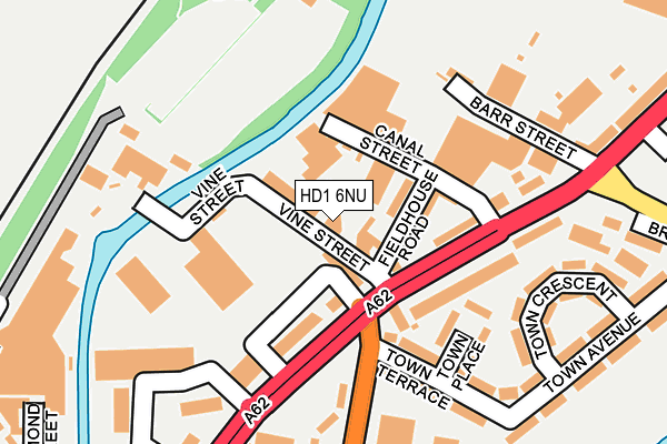 HD1 6NU map - OS OpenMap – Local (Ordnance Survey)