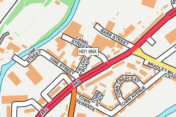 HD1 6NX map - OS OpenMap – Local (Ordnance Survey)