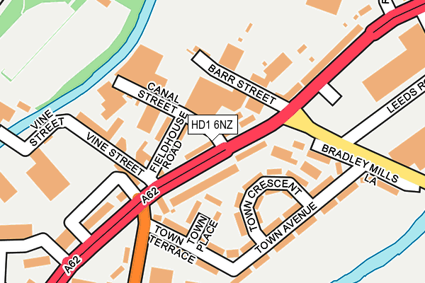 HD1 6NZ map - OS OpenMap – Local (Ordnance Survey)