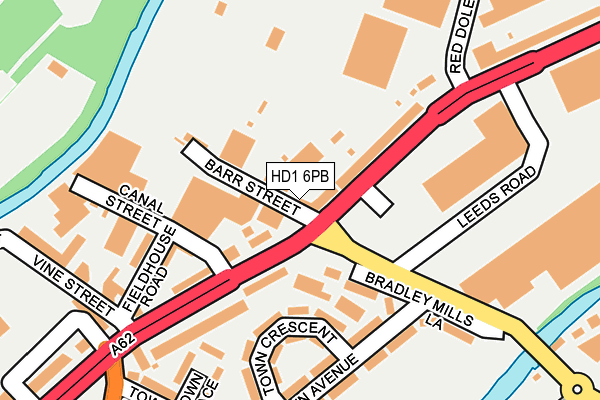 HD1 6PB map - OS OpenMap – Local (Ordnance Survey)
