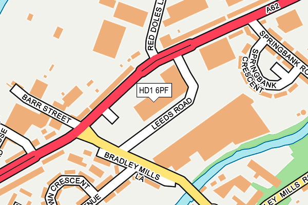 HD1 6PF map - OS OpenMap – Local (Ordnance Survey)