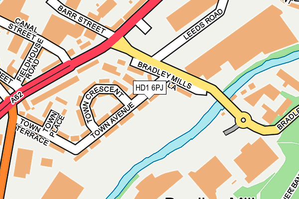 HD1 6PJ map - OS OpenMap – Local (Ordnance Survey)