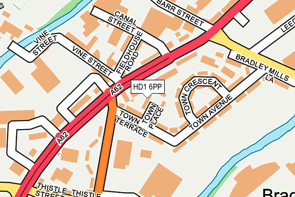 HD1 6PP map - OS OpenMap – Local (Ordnance Survey)