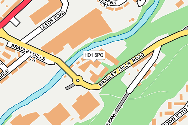 HD1 6PQ map - OS OpenMap – Local (Ordnance Survey)