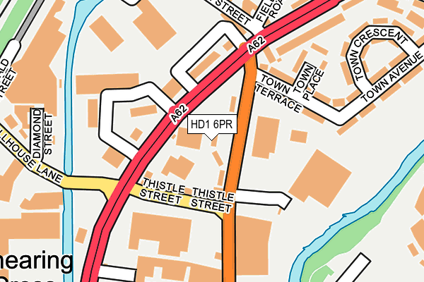 HD1 6PR map - OS OpenMap – Local (Ordnance Survey)