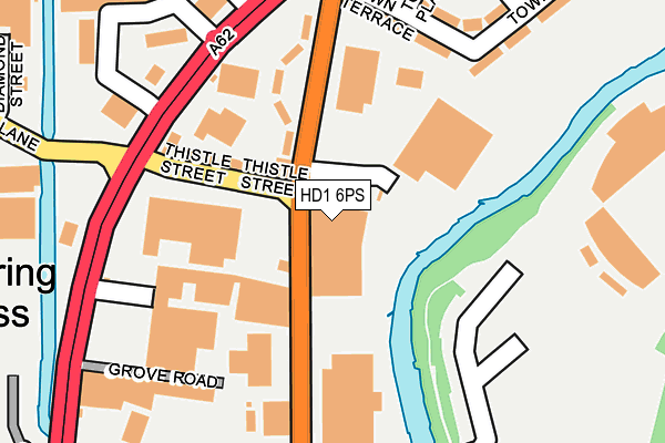 HD1 6PS map - OS OpenMap – Local (Ordnance Survey)