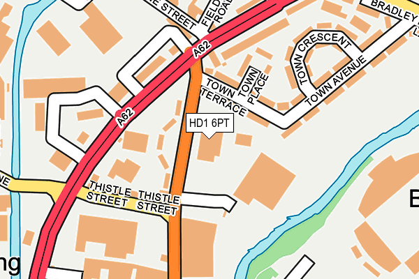 HD1 6PT map - OS OpenMap – Local (Ordnance Survey)