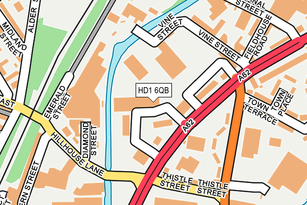 HD1 6QB map - OS OpenMap – Local (Ordnance Survey)