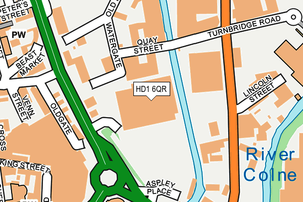 HD1 6QR map - OS OpenMap – Local (Ordnance Survey)
