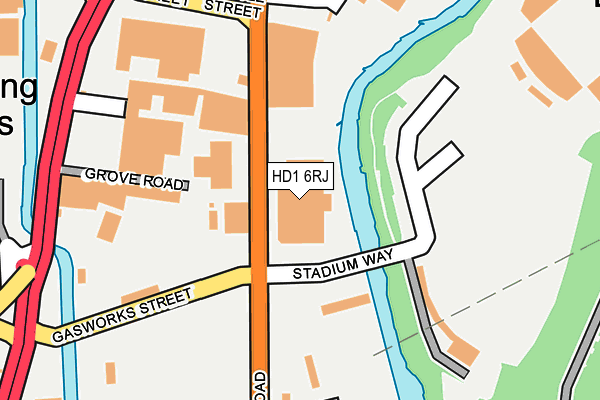 HD1 6RJ map - OS OpenMap – Local (Ordnance Survey)