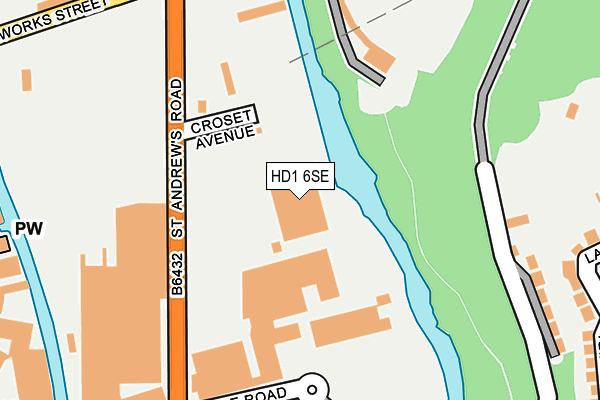 HD1 6SE map - OS OpenMap – Local (Ordnance Survey)