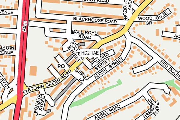 HD2 1AE map - OS OpenMap – Local (Ordnance Survey)