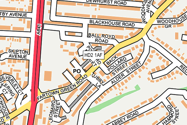 HD2 1AF map - OS OpenMap – Local (Ordnance Survey)