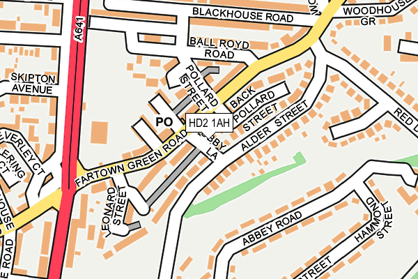 HD2 1AH map - OS OpenMap – Local (Ordnance Survey)