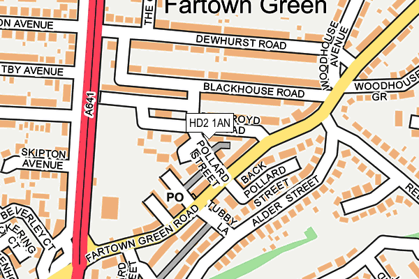 HD2 1AN map - OS OpenMap – Local (Ordnance Survey)