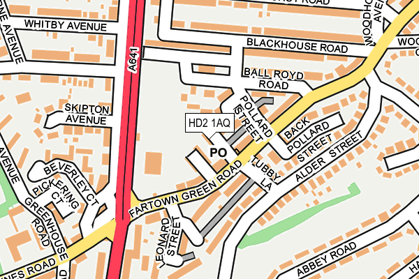 HD2 1AQ map - OS OpenMap – Local (Ordnance Survey)