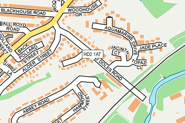 HD2 1AT map - OS OpenMap – Local (Ordnance Survey)