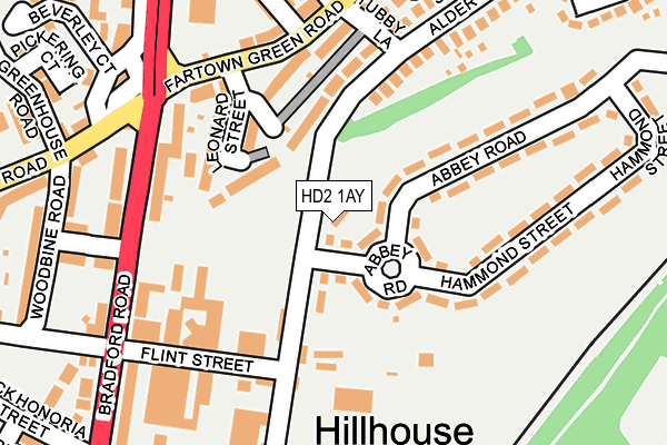 HD2 1AY map - OS OpenMap – Local (Ordnance Survey)