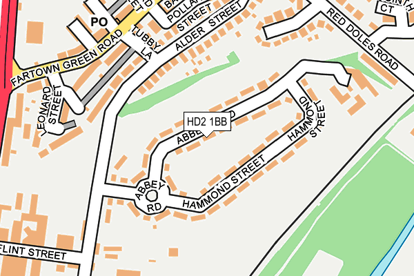 HD2 1BB map - OS OpenMap – Local (Ordnance Survey)