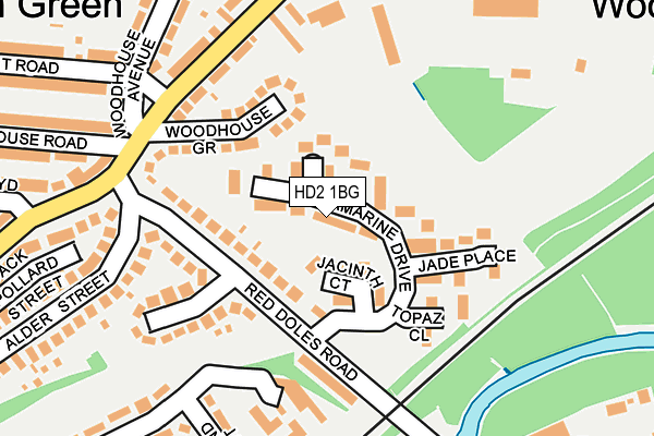 HD2 1BG map - OS OpenMap – Local (Ordnance Survey)